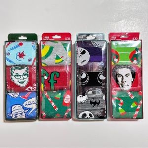12 Pairs Christmas Story, Christmas Vacation, Elf Socks